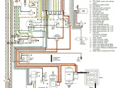 schema electrique vw cox 1200 1300 1966