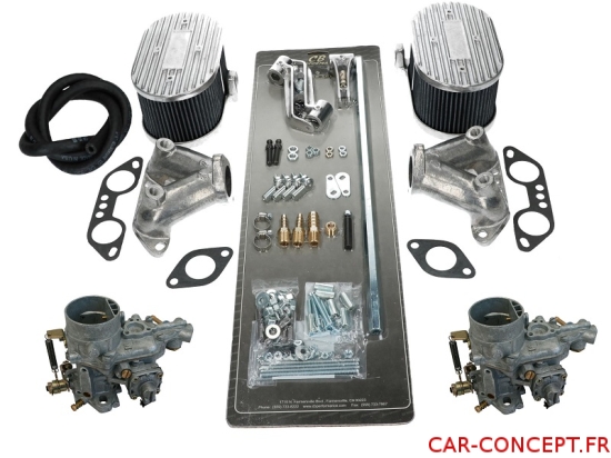 Kit 2 Carburateurs WEBER 34 ICT pour moteur Type 4 CB Performance