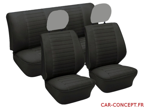 Jeu de housse de siège Cox Cabriolet 77/79 noir