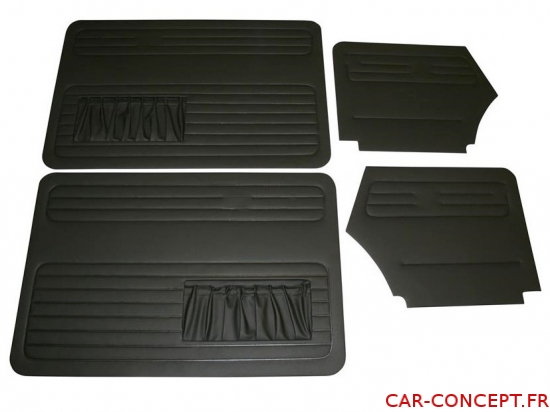 Jeu de panneau de porte noir pour cabriolet 65/79