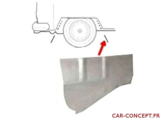 Pare boue arrière droite avant Combi 68/79