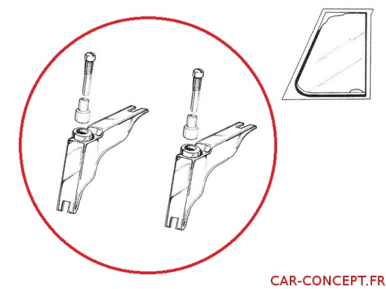 Chaussures de déflecteur pour cabriolet 65/72 (la paire)