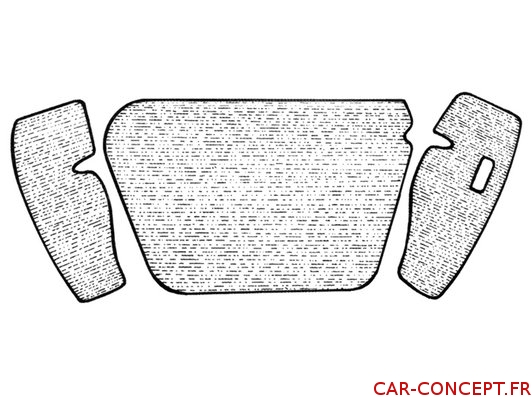 Moquette grise de coffre avant pour 1303