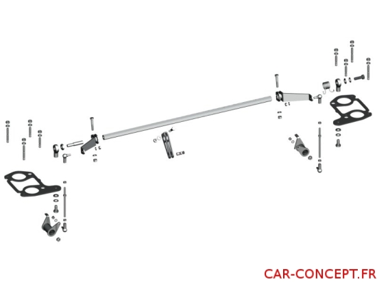 Tringlerie Allemande CROSSBAR 2 WEBER IDF TYPE 1