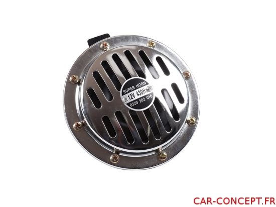 Klaxon 12V tous modèles Style Bosch Chromé