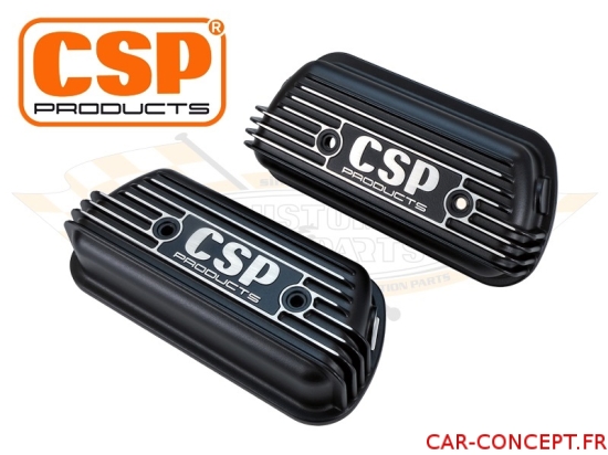 Cache culbuteur CSP noir (la paire)