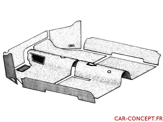 Kit moquette grise pour cabriolet 1302 71/72