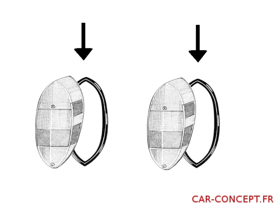 Joints de feu arrière Karmann Ghia 72/74 (la paire)