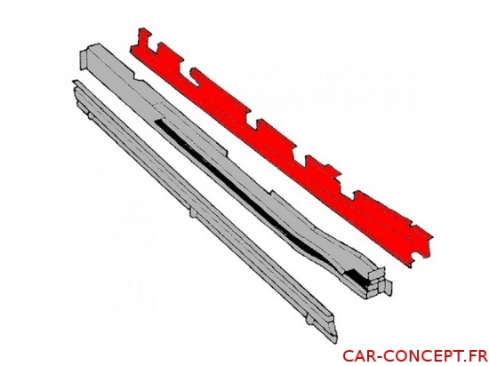 Bas de caisse intérieur gauche Combi 73-79