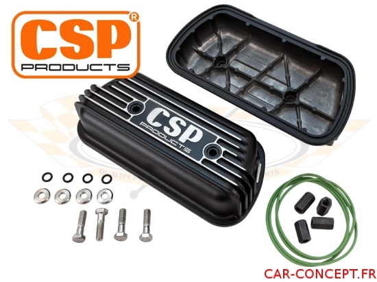 Cache culbuteur CSP noir (la paire)