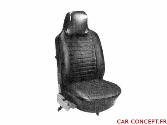 Jeu de housse de siège Cox berline 74/75 TMI noire / repose tête