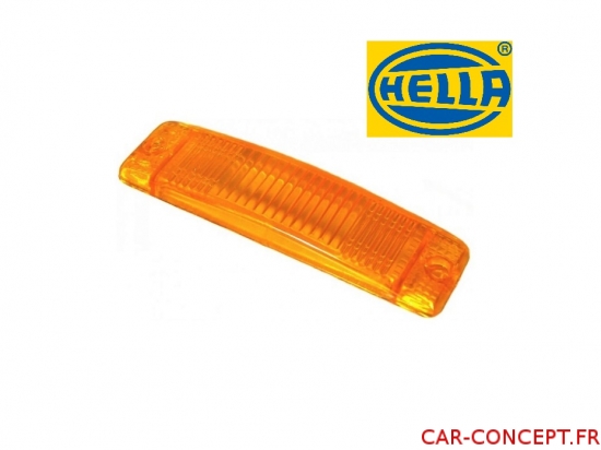 Vitre de clignotant orange Hella 75->