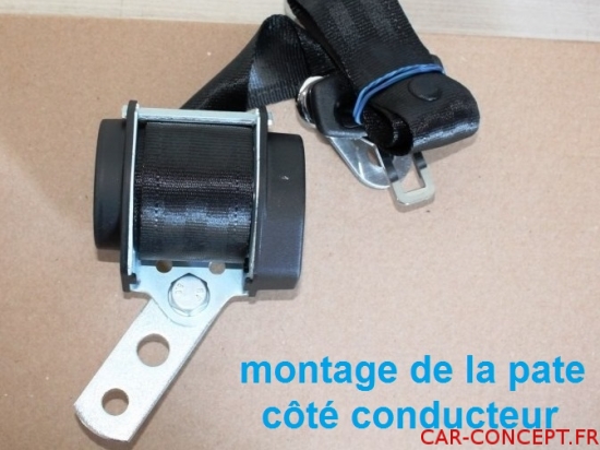 Ceinture de sécurité avant avec enrouleur