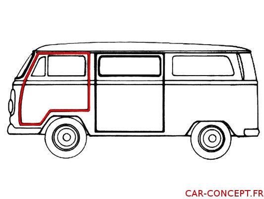 Joint de porte gauche pour Combi 68/79 Q+