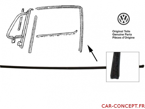 Grand coulisseau de vitre Qualité d'origine VW