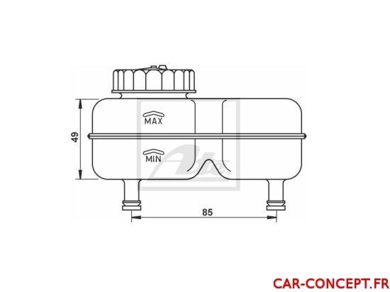 Bocal de frein pour maître cylindre double circuit buggy Q+ 8mm