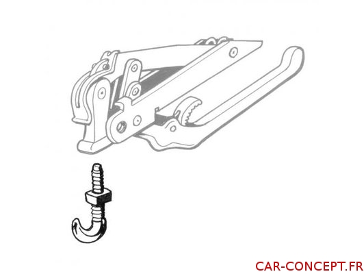 Crochet de poignée de capote