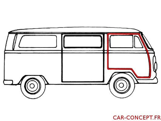Joint de porte droit pour Combi 68/79 Q+