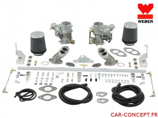 Kit de 2 carburateurs WEBER 34 ICT 13/1600 D.A