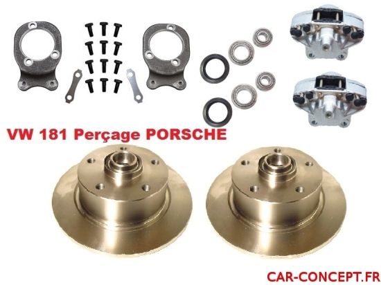 Kit frein à disque avant pour 181 perçage Porsche