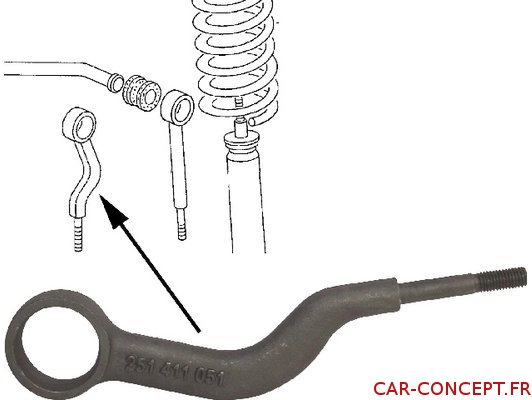 Biellette coudée de barre stabilisatrice pour T3