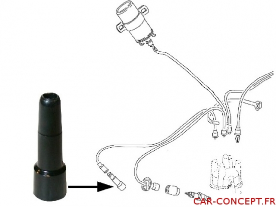 Fiche ou embout de bougie origine