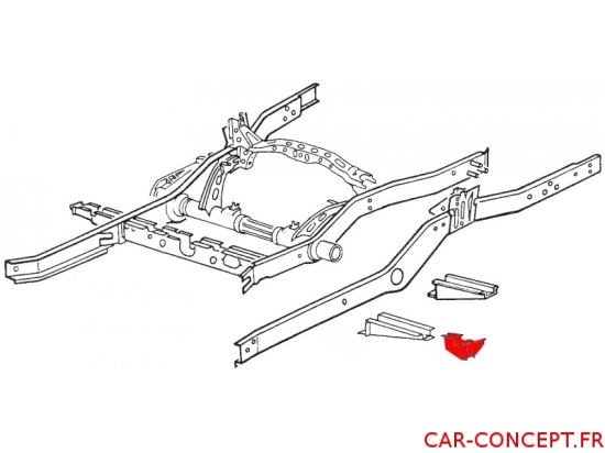 Support de cric arrière gauche Combi 68/79