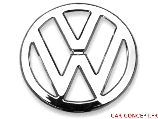 Sigle logo VW chrome pour Combi 68/72