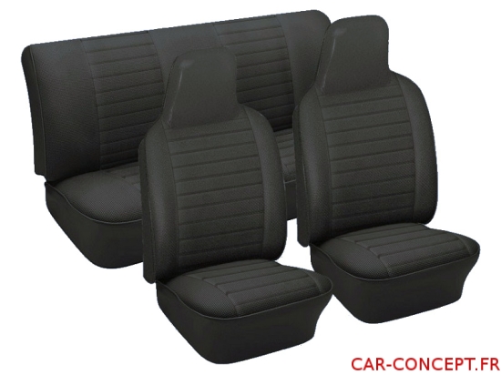 Jeu de housse de siège Cox Cabriolet 74/76 noir