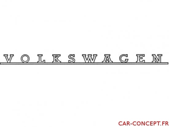 Logo Volkswagen capot arrière pour Combi 68/72