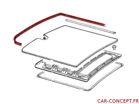 Joint de toit ouvrant combi/T3 68/92 Q+