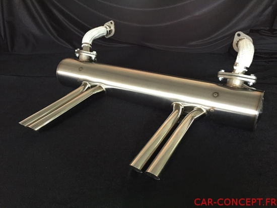 Échappement VINTAGE SPEED style Abarth inox 1300/1600 avec préchauffage