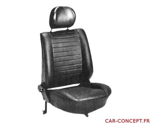 Jeu de housse de siège Cox cabriolet 77/79 SQ noire