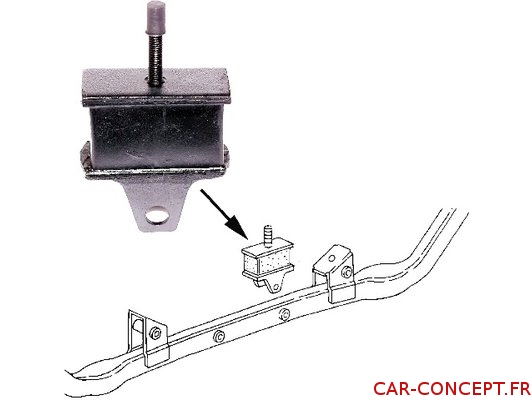 Silentbloc intérieur de support moteur Transporter essence 80/92