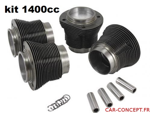 Kit chemises/pistons 1400cc (emboîtement 87mm) moteur 1200cc