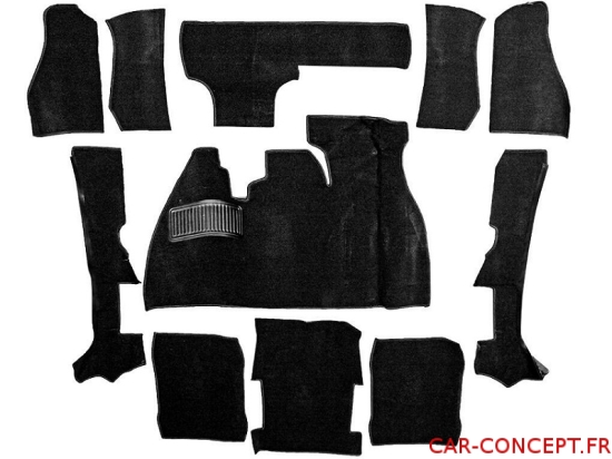 Kit moquette noire pour Cabriolet 1303 73/79