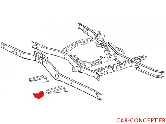 Support de cric arrière droite Combi 68/79