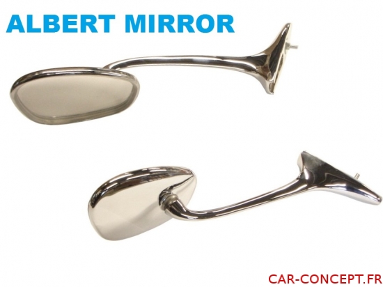 Paire de rétroviseur col de cygne type "ALBERT MIRROR" pour Coccinelle