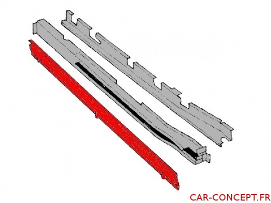 Bas de caisse droit hauteur 45mm Combi 68/79