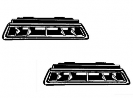 set de 2 grilles de ventilation de pare-brise 68/70
(pour véhicule avec tableau de bord en mousse)