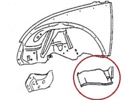 Bas de joue d'aile avant gauche 1302/1303