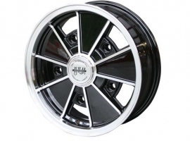 Jante BRM 5 trous noire brillant/polie 5X15 ET14 EMPI
