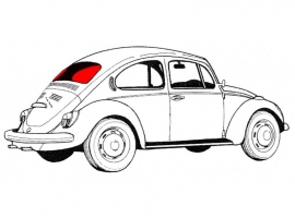 Lunette arrière blanche  65/71