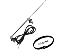 Antenne chromée type USA à 2 points