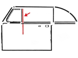 Coulisseaux feutre de vitre cabriolet 65/80 (la paire)