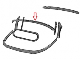 Bois dessus lunette arrière 52/65