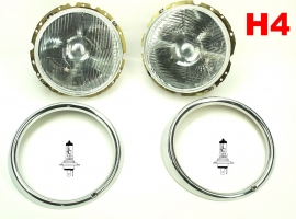 Kit phare H4 avec cercle 1er prix (avec ampoules H4)