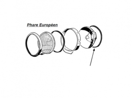 Joint entre phare et aile Karmann Ghia (la paire)
