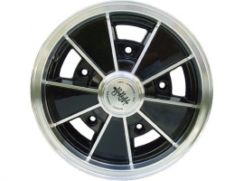 Jante BRM 5 trous noire brillant/polie 5.5X15 ET14 JBW