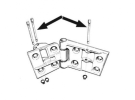 Kit d'axe d'arrêt de porte pour karmann (1 porte)